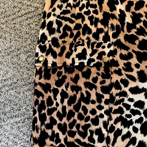 Michael Kors Leopard Print Zip Up Shift Dress Small - Picture 3 of 8
